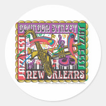 New Orleans Mardi Gras Round Sticker
