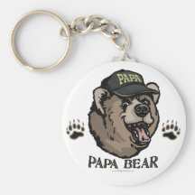 New Papa Bear Father's Day Gear Key Chains