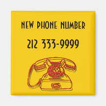 new phone number magnet