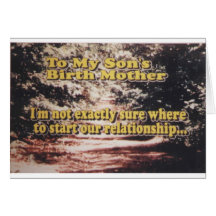 New Reunion - Adoptive Parent to Birth Parent Greeting Card