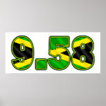 New World Record 100m 9.58 Athletics Gear Poster