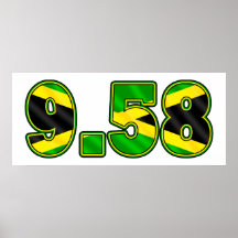 New World Record 100m 9.58 Athletics Gear Poster