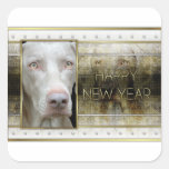 New Year - Golden Elegance - Weimeraner Stickers