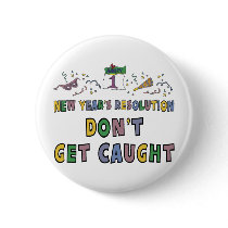 New Year Resolution Pinback Button