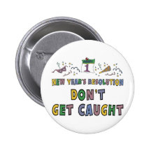 New Year Resolution Pinback Button