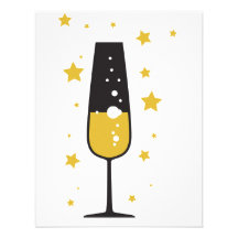 New Years Bubbly Personalised Invitations