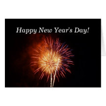 New Year's Day Fireworks Card