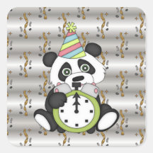 New Years Eve Bear Holiday sticker