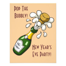 New Years Eve Party Champangne Invitations