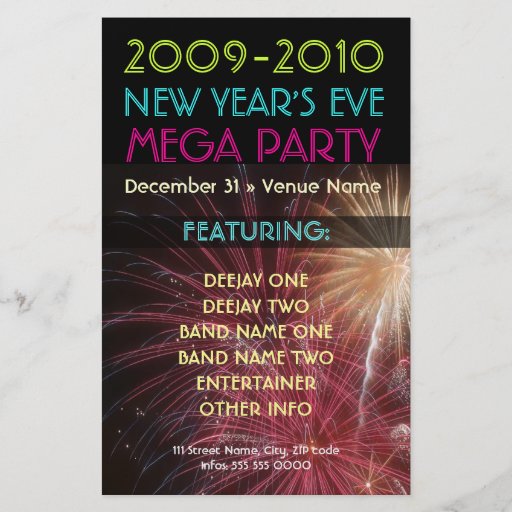 New Year's Eve Party flyer