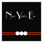 New Years Eve Party in Black and White Personalized Announcement