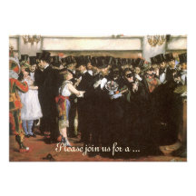New Year's Eve Party, Masked Ball Opera by Manet Personalized Announcements
