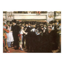 New Year's Eve Party, Masked Ball Opera by Manet Personalised Announcement