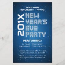 New Year's Eve Sparkles Party flyer