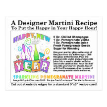 New Year's Sparkling Pomegranate Martini Recipe Po Postcards