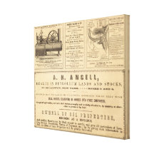 New York Advertisements Stretched Canvas Print