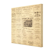 New York and Pennsylvania Oil Advertisements Gallery Wrapped Canvas