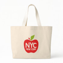 New York Big Apple Tote Bags