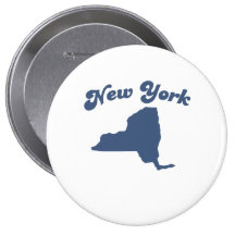 NEW YORK Blue State Pinback Buttons