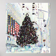 New York Christmas Poster