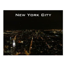 New York City by Night Post Card