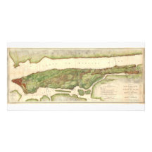 New York City Map During Revolutionary Map 1878 Personalized Photo Card