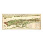 New York City Map During Revolutionary Map 1878 Photo Print