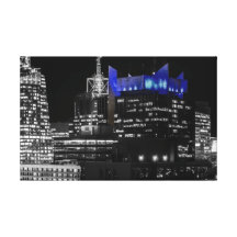 New York City Night Skyline Gallery Wrap Canvas