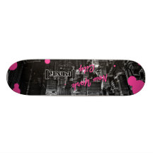 new york city [pink] skateboard deck