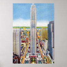 New York City Rockefeller Center Buildings Posters
