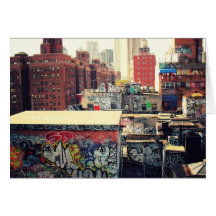 New York City Rooftops Covered in Graffiti Cards