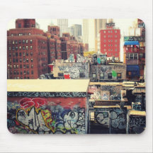 New York City Rooftops Covered in Graffiti Mouse Mats