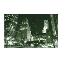 New York City skyline at Night Lights Gallery Wrapped Canvas