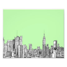 New York lime green Photographic Print