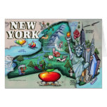 New York Map Greeting Card