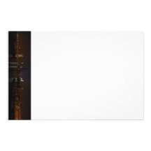 New York, New York night skyline stationary Stationery Paper
