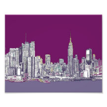 New York NYC purple Photograph