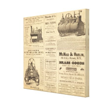 New York Oil Advertisements Gallery Wrap Canvas