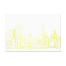 New York pale yellow Gallery Wrap Canvas