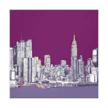 New York purple lilac Gallery Wrap Canvas