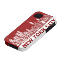 New York red maroon iPhone 4 Covers