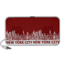 New York red maroon Laptop Speaker