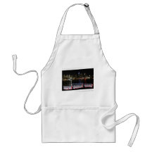 New York Skyline at Night Empire State Apron