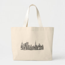 New York skyline ink Bag