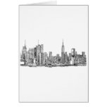 New York skyline ink Greeting Card
