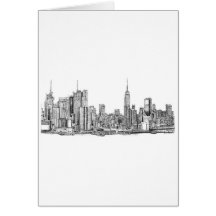 New York skyline ink Greeting Card