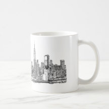 New York skyline ink Mug