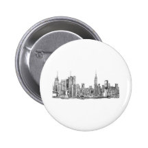 New York skyline ink Pins