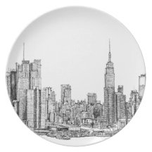 New York skyline ink plates