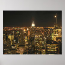 New York Skyline @ Night Posters